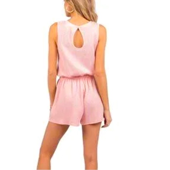 Southern Shirt Pink White Romper Quit Playin Playsuit, size small - Picture 2 of 6